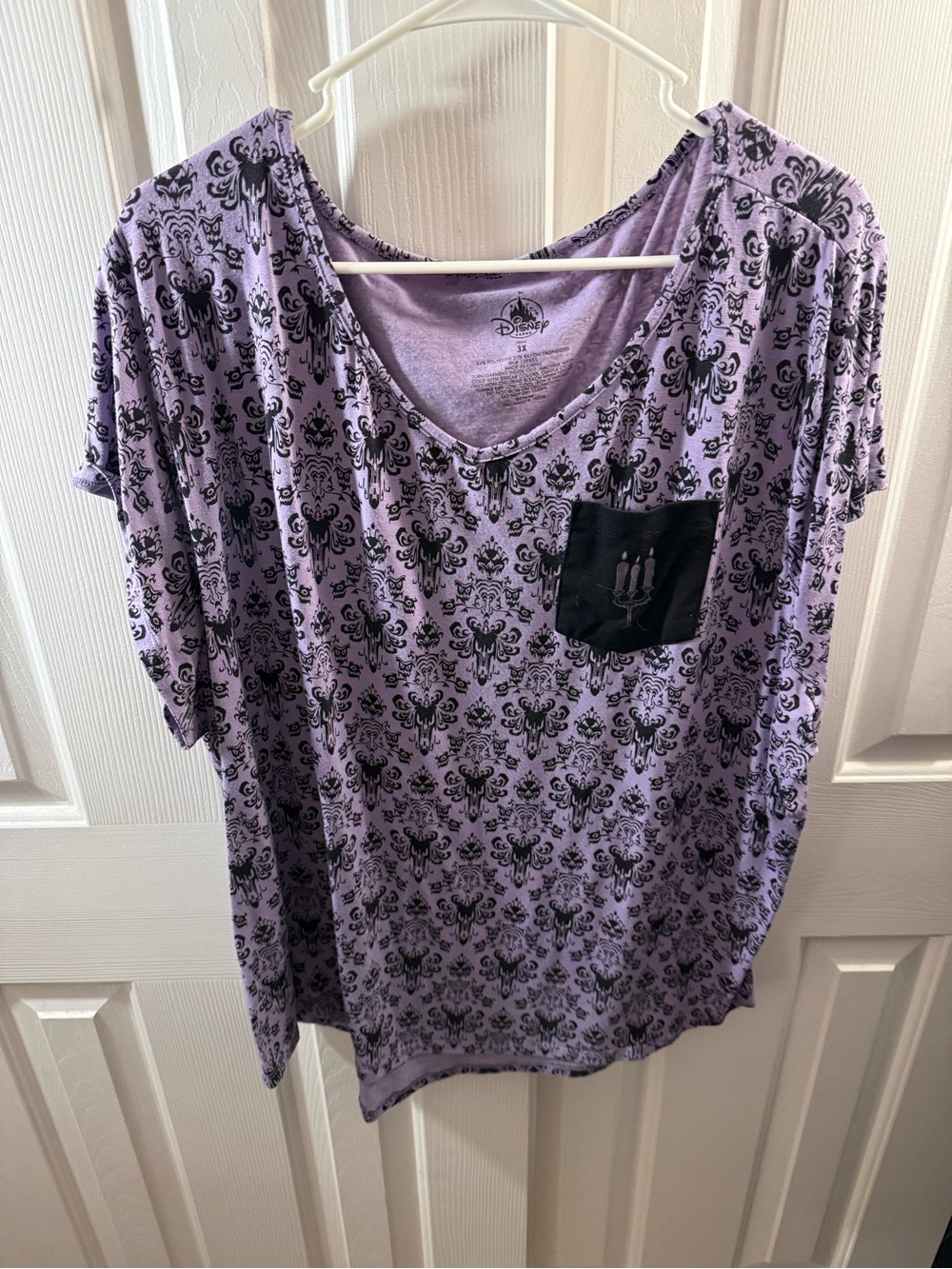 Disney Women's Lavender haunted mansion Pocket Tee